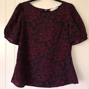 LOFT Puff sleeve blouse~Large